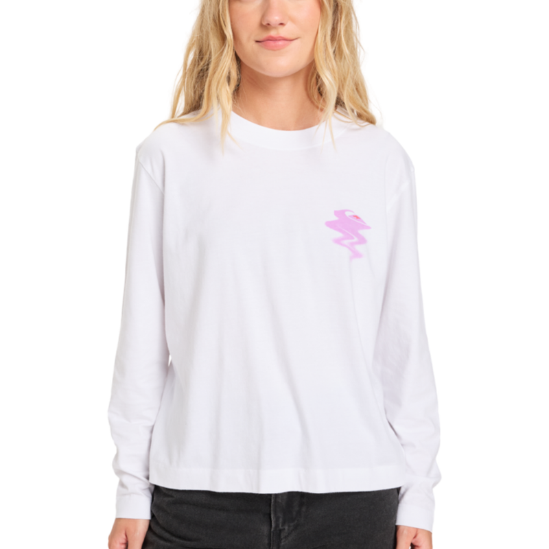 Quiksilver - Standard LS Tee - White - T-Shirt Langarm
