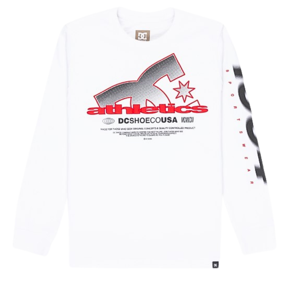 DC - Slathletic LS Boy - White - T-Shirt Langarm