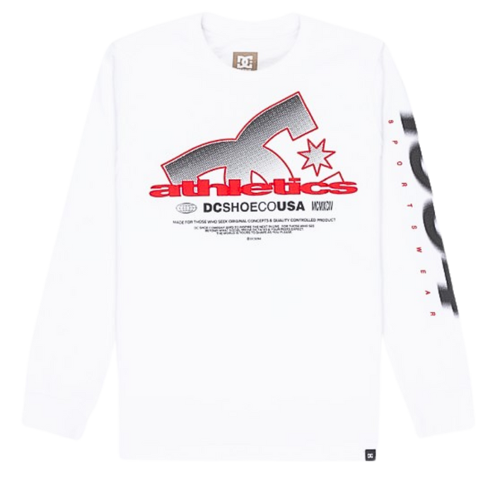 DC - Slathletic LS Boy - White - T-Shirt Langarm