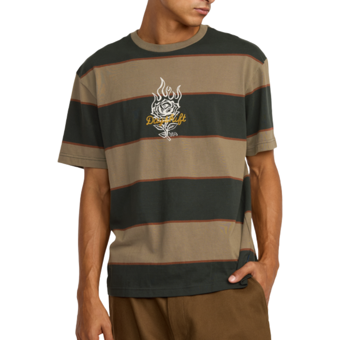 RVCA - KSL Stripe SS - Mushroom - T-Shirt