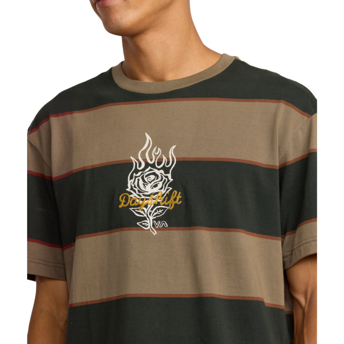 RVCA - KSL Stripe SS - Mushroom - T-Shirt