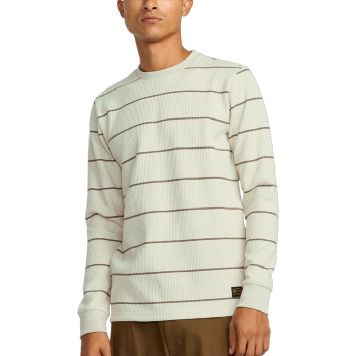 RVCA - Dayshift Thermal Stripe LS - Ceramic - T-Shirt Langarm