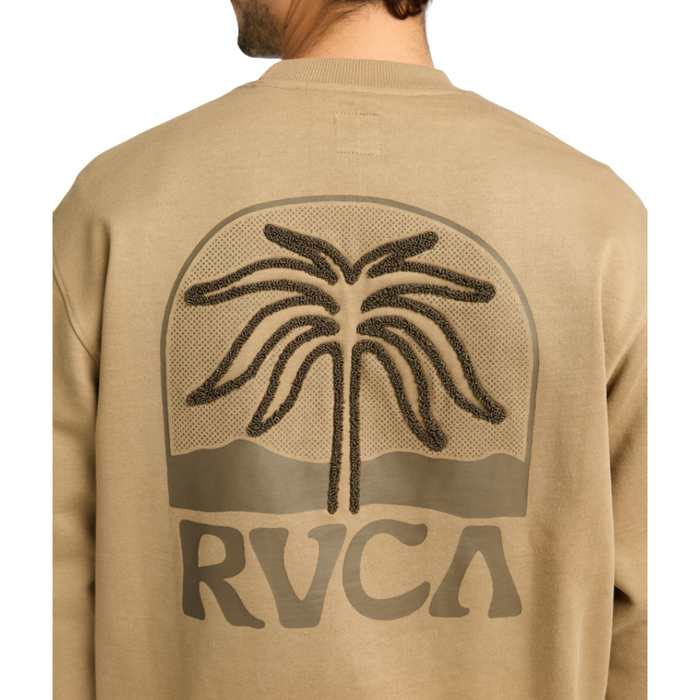 RVCA - Palm Crest Crew Fleece - Coyote - Crew Sweater