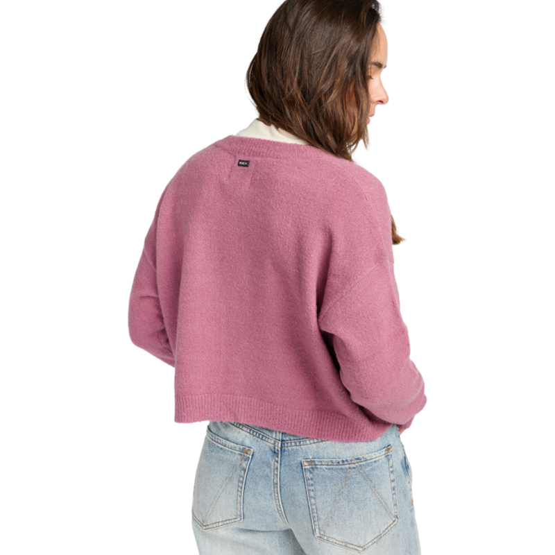 RVCA - Kitty Cardigan Sweater - Orchid - Strickjacke