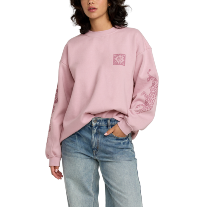 RVCA - Baggie Boyfriend Crew - Lush Lilac - Crew Sweater