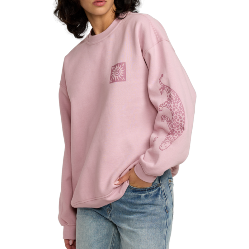 RVCA - Baggie Boyfriend Crew - Lush Lilac - Crew Sweater