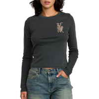 RVCA - Fortune LS - Washed Black - T-Shirt Langarm
