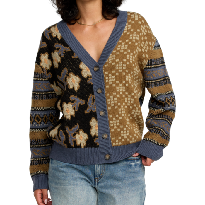 RVCA - Lumen Cardigan - Stone Blue - Strickjacke
