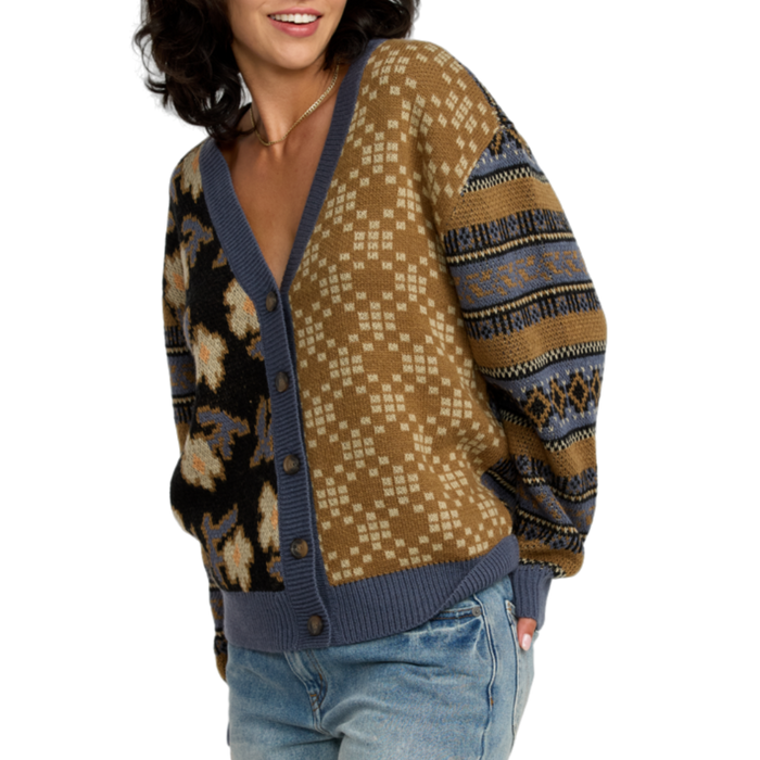 RVCA - Lumen Cardigan - Stone Blue - Strickjacke