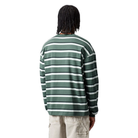 Carhartt - LS Holm T-Shirt - Holm Stripe, Silver Pine - T-Shirt Langarm