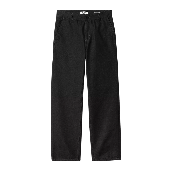 Carhartt - W Pierce Pant Straight - Black Rinsed - Baggy Fit Pant