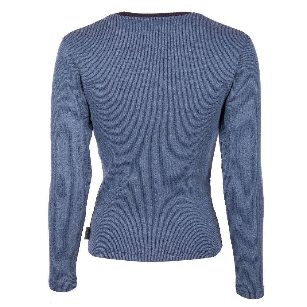 Iriedaily - 2 Tone Rib LS - Navy - T-Shirt Langarm