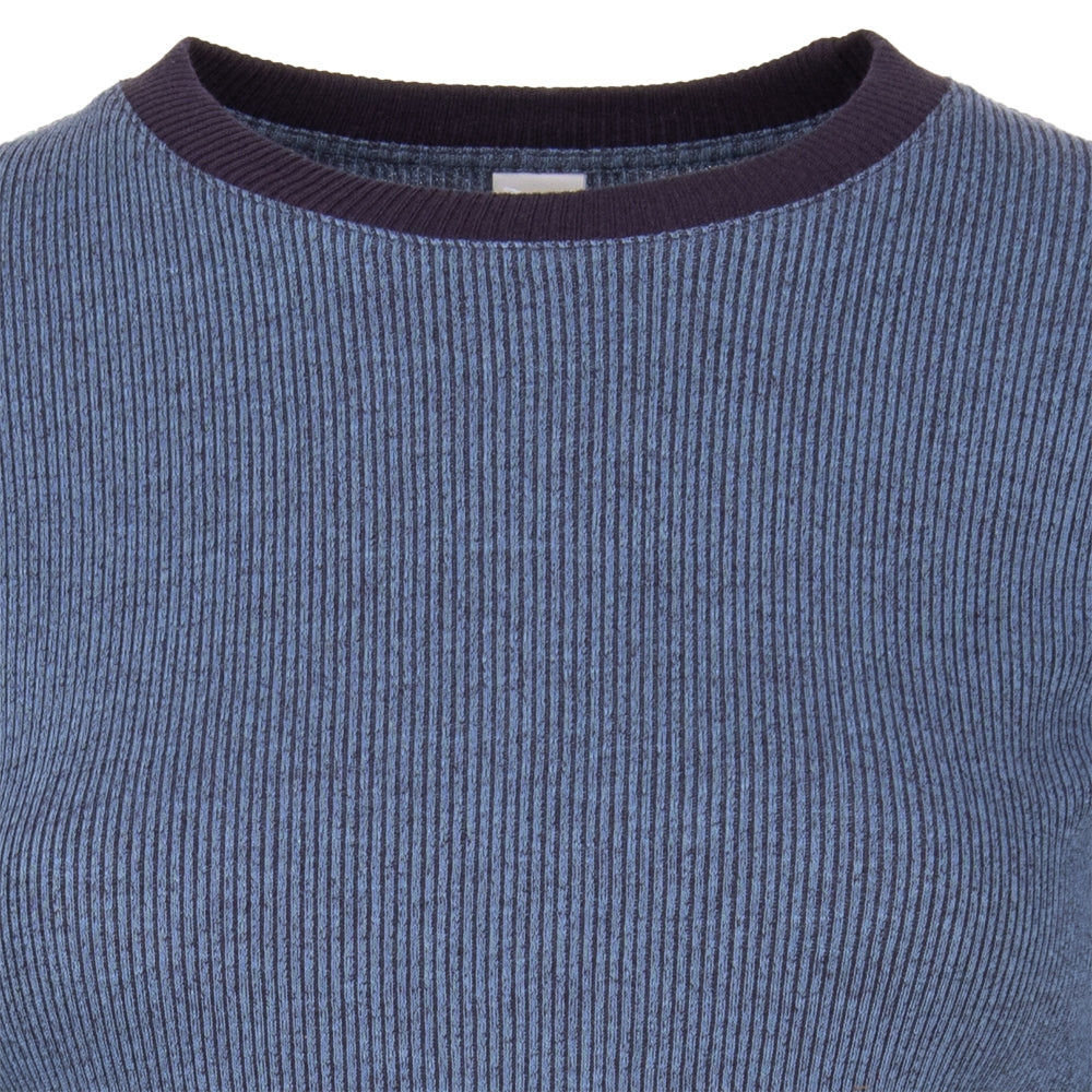 Iriedaily - 2 Tone Rib LS - Navy - T-Shirt Langarm