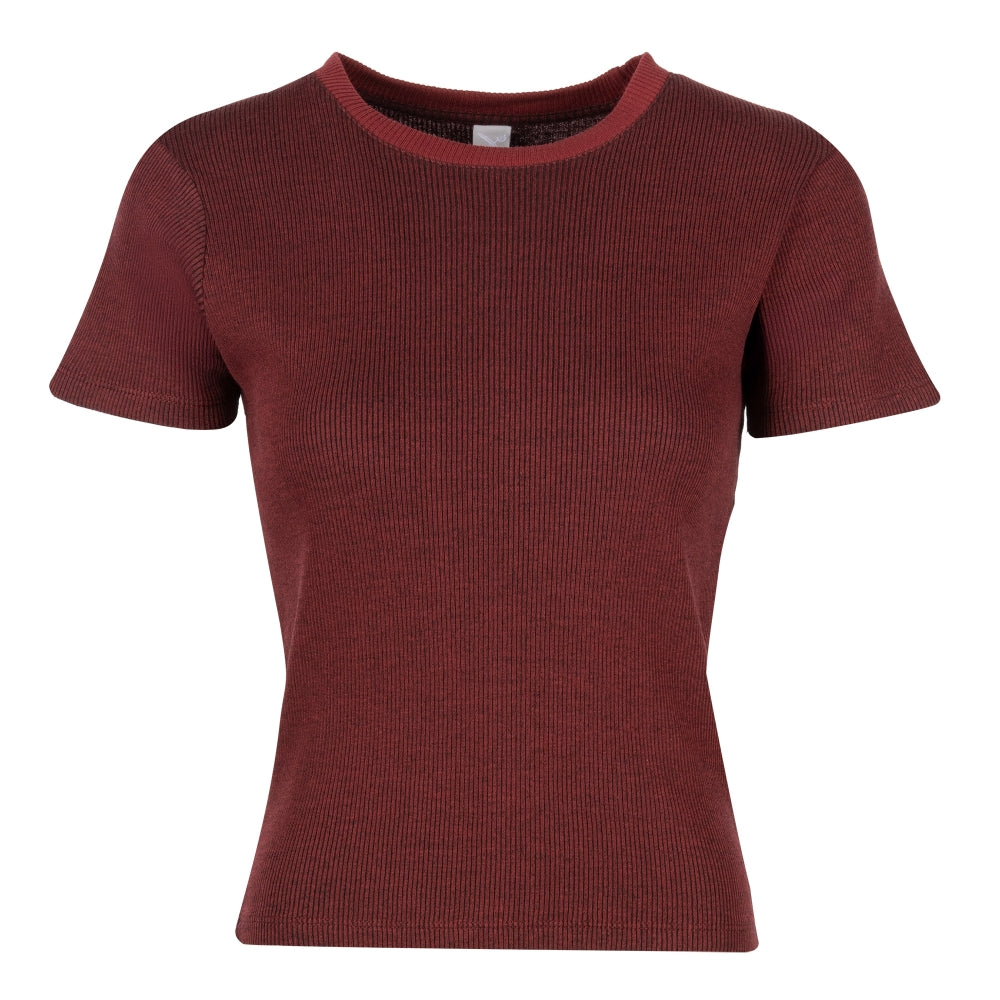 Iriedaily - 2 Tone Rib T-Shirt - Black Red - T-Shirt
