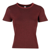 Iriedaily - 2 Tone Rib T-Shirt - Black Red - T-Shirt