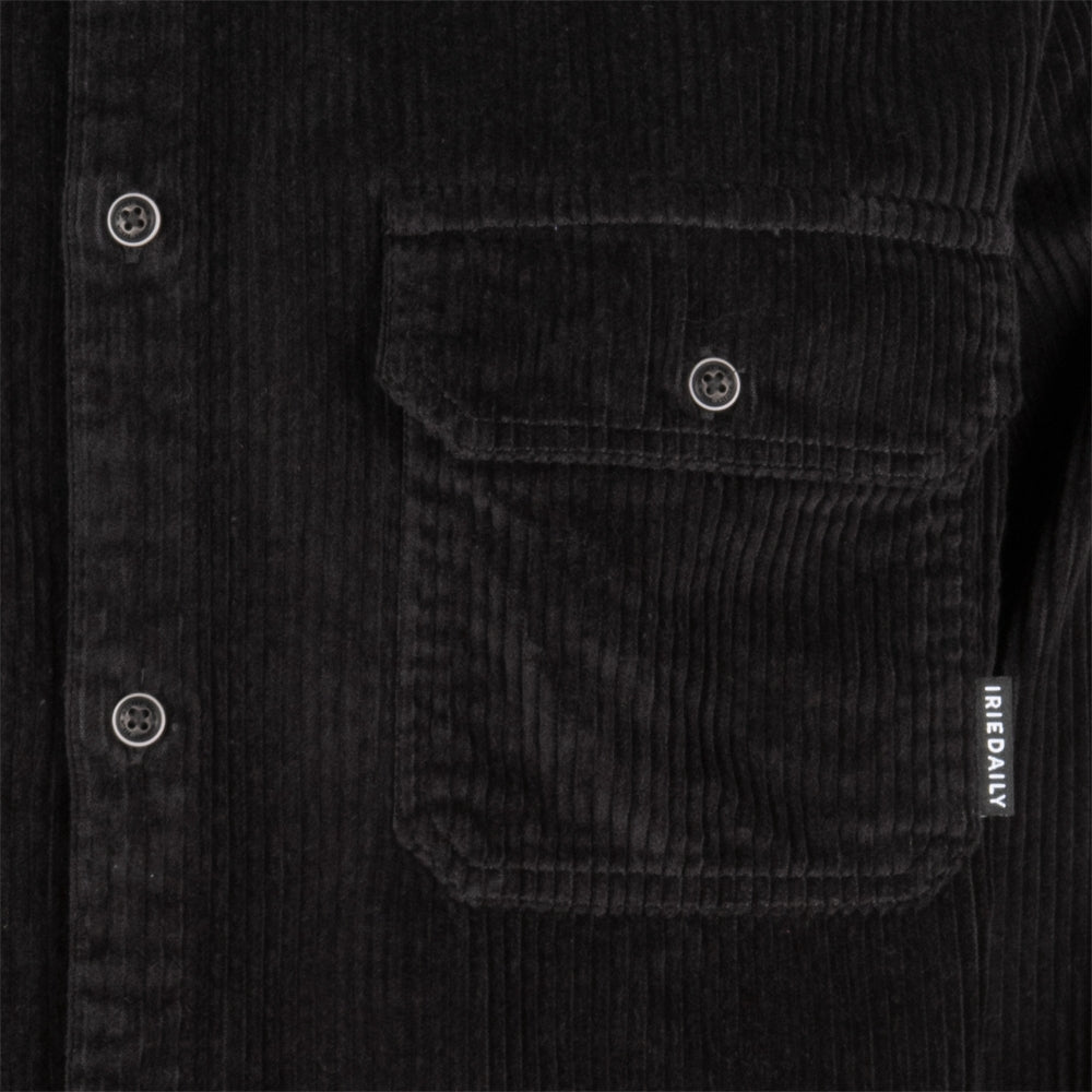 Iriedaily - Bubble Cord Shirt - Black - Langarmhemd