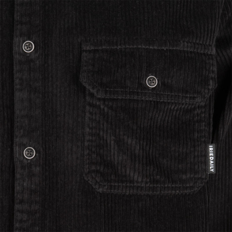 Iriedaily - Bubble Cord Shirt - Black - Langarmhemd