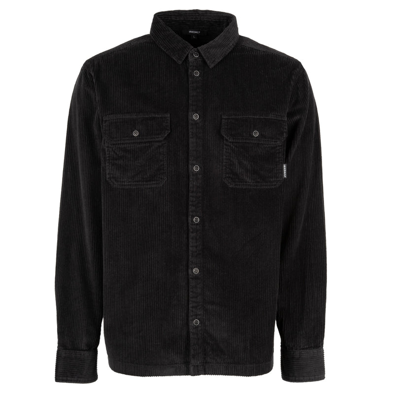 Iriedaily - Bubble Cord Shirt - Black - Langarmhemd