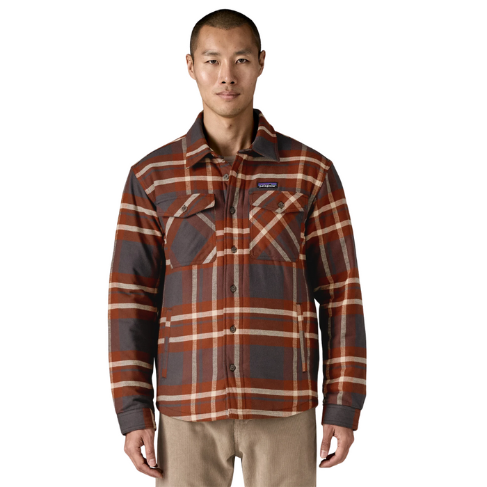 Patagonia - Ms LW Insulated Fjord Flannel Shirt - Ashore: Ink Black - Fleece Hemd