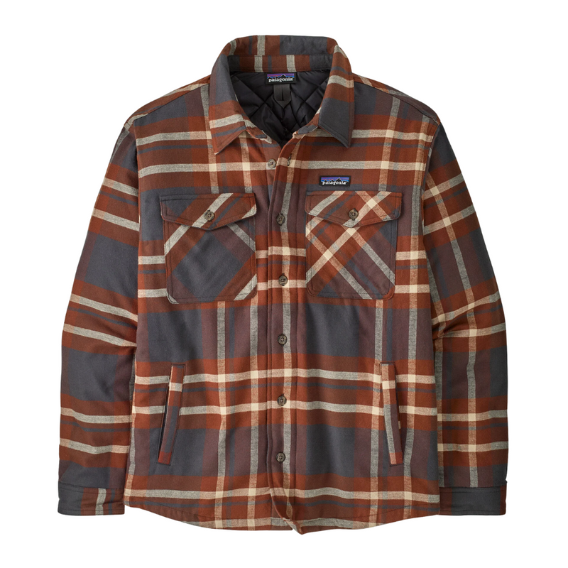 Patagonia - Ms LW Insulated Fjord Flannel Shirt - Ashore: Ink Black - Fleece Hemd