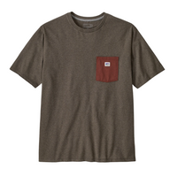 Patagonia - Ms Shop Sticker Pocket Responsibili-Tee - Black w/Basin Green - T-Shirt