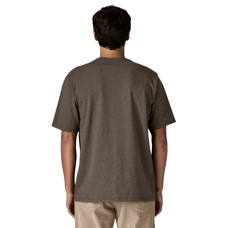 Patagonia - Ms Shop Sticker Pocket Responsibili-Tee - Black w/Basin Green - T-Shirt