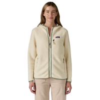 Patagonia - Ws Retro Pile Hoody - Natural w/Ellwood Green - Fleece Jacke