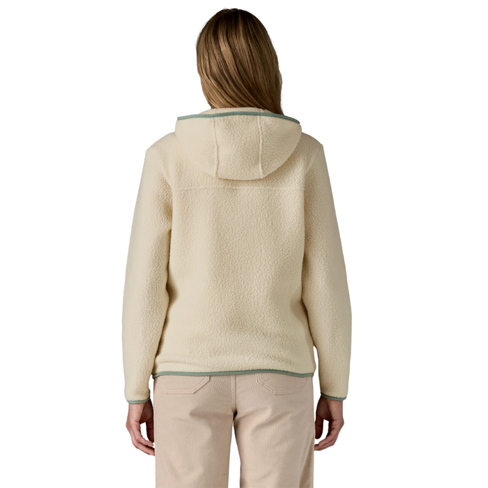 Patagonia - Ws Retro Pile Hoody - Natural w/Ellwood Green - Fleece Jacke