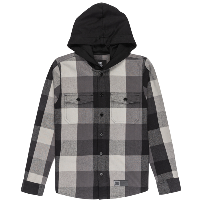DC - Ruckus Hooded Boy - Black - Langarmhemd