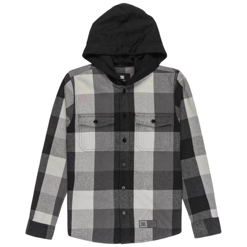 DC - Ruckus Hooded Boy - Black - Langarmhemd