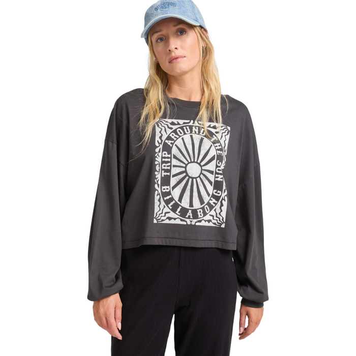 Billabong - Trip Around - Off Black - T-Shirt Langarm