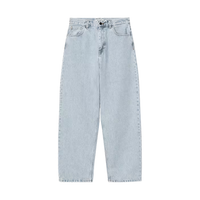 Carhartt - W Brandon Pant - Blue Heavy Stone Bleached - Baggy Fit Jeans
