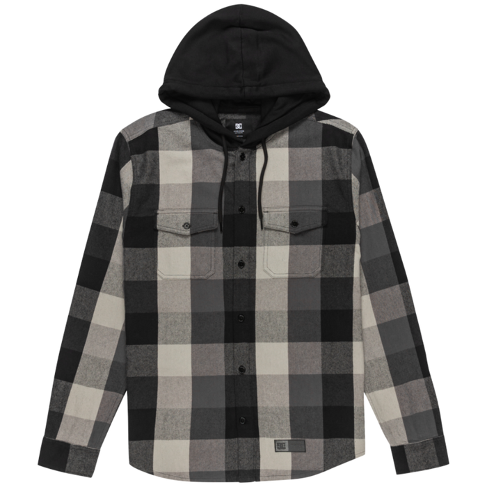 DC - Ruckus Hooded - Black - Langarmhemd