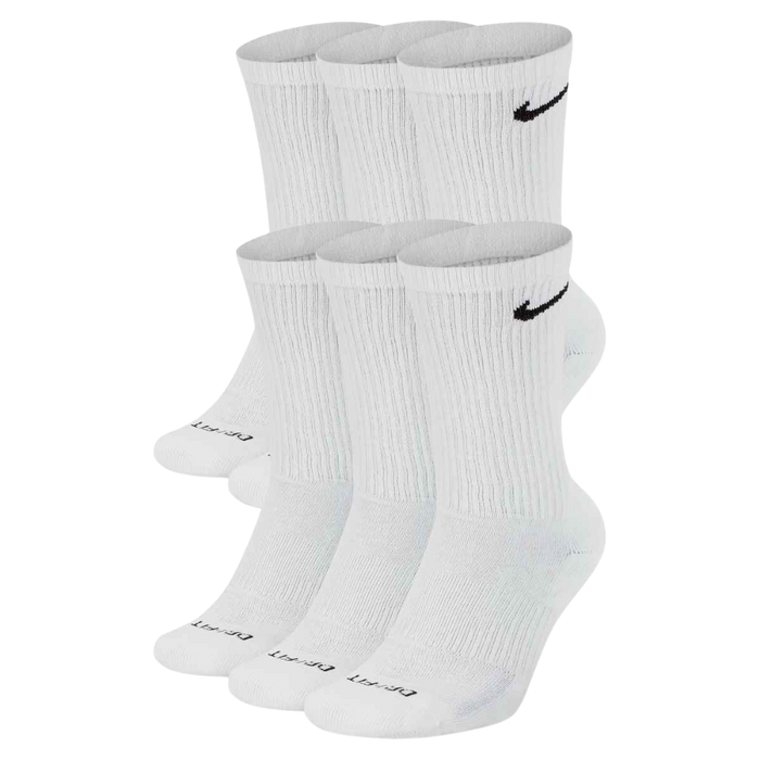 Nike - U Nk Ed Pls Csh Crw 6Pr - 132 - White/Black  - Socken