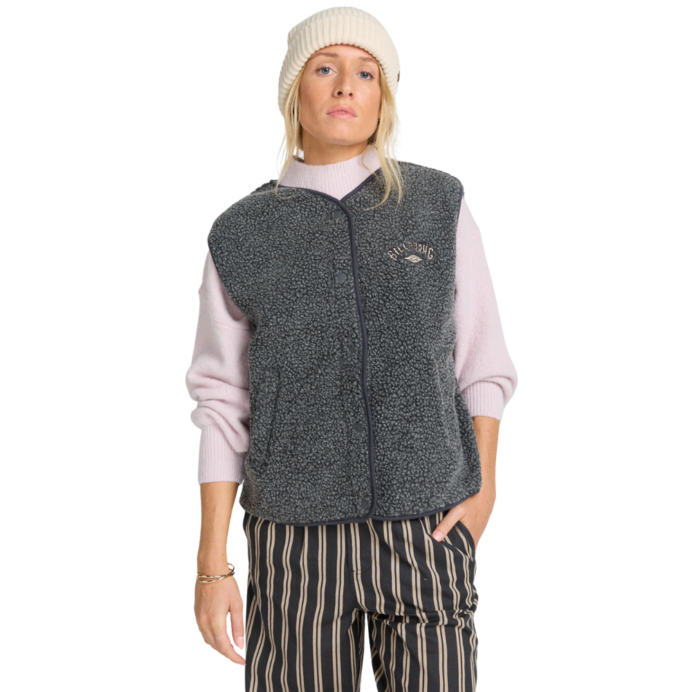 Billabong - Be Happy Vest - Black Sands - Fleece Weste