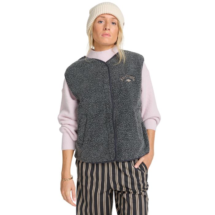 Billabong - Be Happy Vest - Black Sands - Fleece Weste