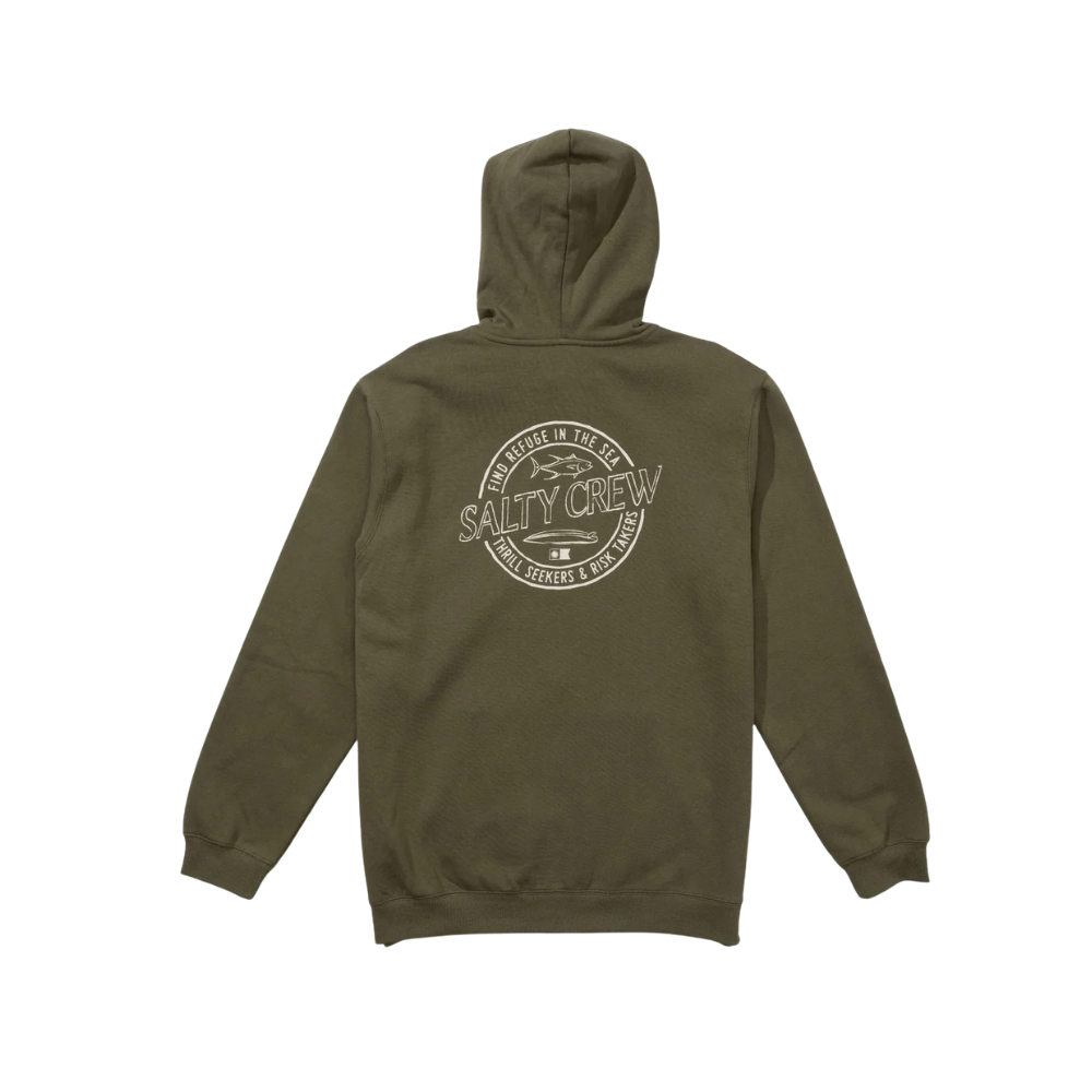 Salty Crew - Skewed Zip Fleece - Dusty Olive - Hoodie