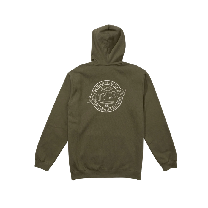 Salty Crew - Skewed Zip Fleece - Dusty Olive - Hoodie