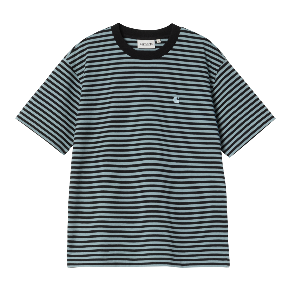 Carhartt - W SS Verner T-Shirt - Verner Stripe, Black/Citadel - T-Shirt