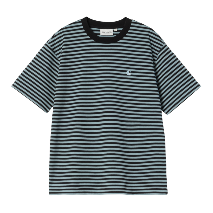 Carhartt - W SS Verner T-Shirt - Verner Stripe, Black/Citadel - T-Shirt