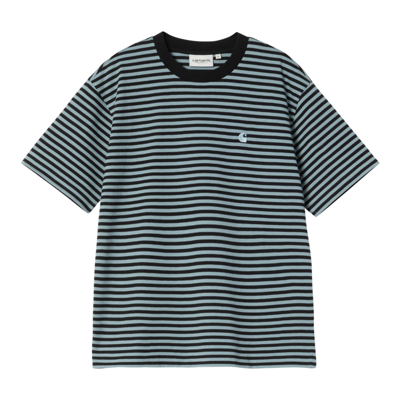 Carhartt - W SS Verner T-Shirt - Verner Stripe, Black/Citadel - T-Shirt