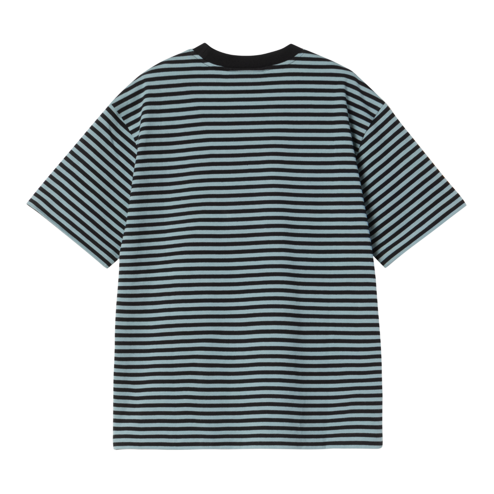 Carhartt - W SS Verner T-Shirt - Verner Stripe, Black/Citadel - T-Shirt