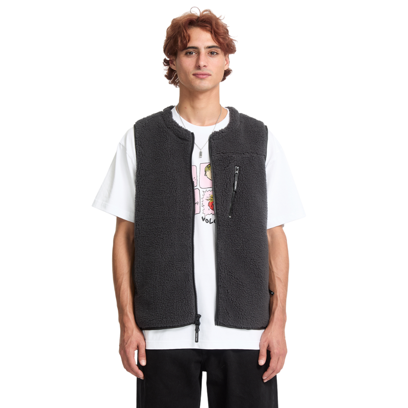 Volcom - Arch Stone Vest - Asphalt Black - Fleece Weste