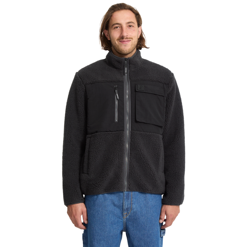 Volcom - Storm Stone Zip - Asphalt Black - Fleece Jacke