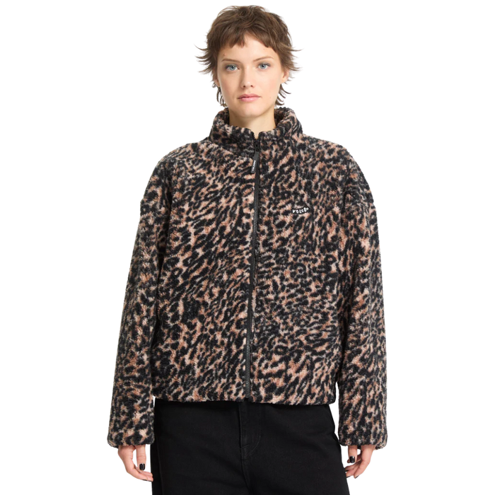 Volcom - Wylding Out Sherpa - Animal Print - Zip Crew