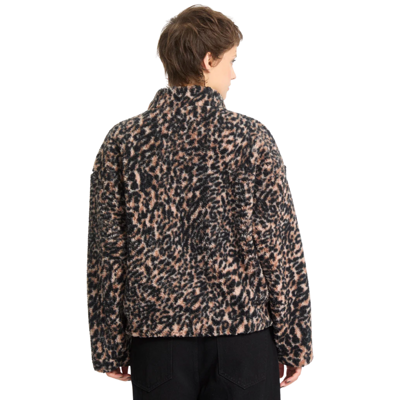 Volcom - Wylding Out Sherpa - Animal Print - Zip Crew
