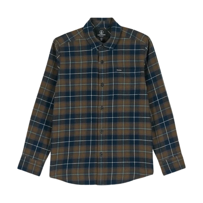 Volcom - Caden Plaid LS - Navy - Langarmhemd