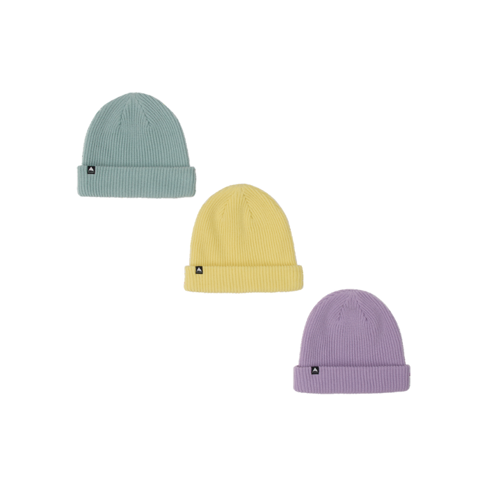 Burton - Recycled DND Beanie (3 Pack) - Washed Lavender/Light Teal/Glow Yellow Green - Beanie