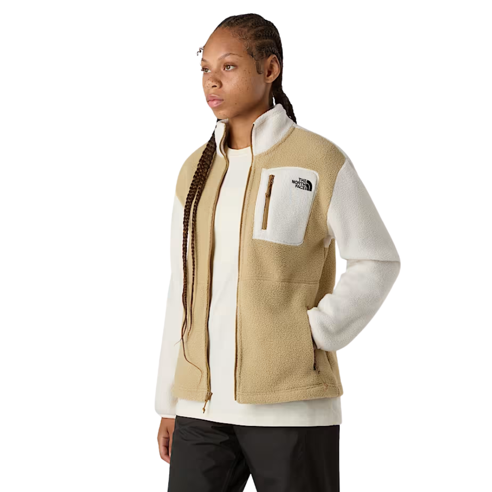 The North Face - W Yumiori Full Zip - Khaki Stone/White Dune - Fleece Jacke