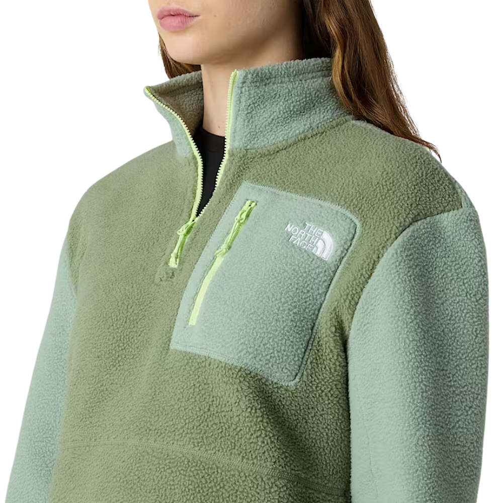 The North Face - W Yumiori 1/4 Zip - Bark Mist/Slate Moss/As - Fleece Sweater